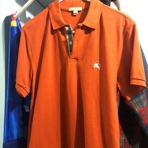Orange Burberry Polo